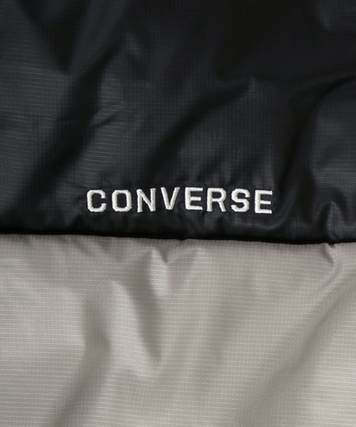 CONVERSE（コンバース）の「CONVERSE/コンバース ナイロン ワンポイント刺繍 切替 ファイバーダウン スタンド中綿ジャケット レディース メンズ（ダウンジャケット/コート・メンズ・ダークブラウン/ベージュ/アイボリー/ブルー/カーキ/ブラック・M/LL/L）」の18枚目の写真