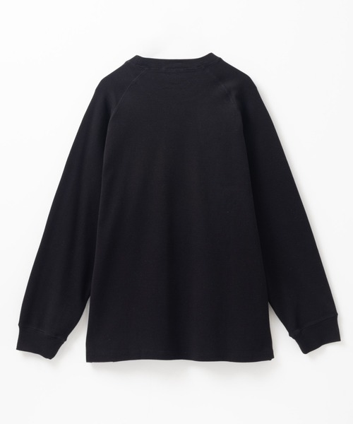 Dickies(ディッキーズ)の「【別注限定展開】リブラグランスリーブL/S TEE(Tシャツ/カットソー・メンズ・ブラック/オートミール・L/XL/XXL/M)」の6枚目の写真