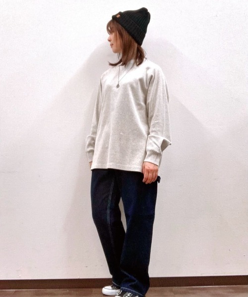 Dickies(ディッキーズ)の「【別注限定展開】リブラグランスリーブL/S TEE(Tシャツ/カットソー・メンズ・ブラック/オートミール・L/XL/XXL/M)」の7枚目の写真