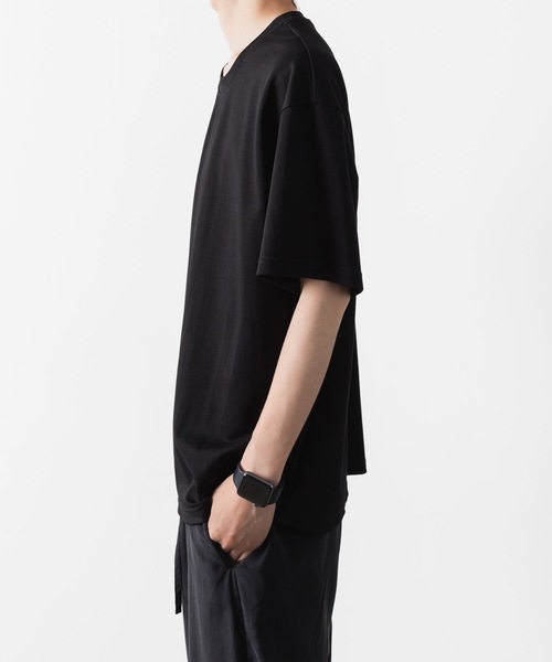 ATTACHMENT(アタッチメント)の「コットン ダブルフェイス オーバーサイズド S/S/ TEE / COTTON DOUBLE FACE OVERSIZED S/S TEE(Tシャツ/カットソー・メンズ・ホワイト/ブラック/グレー/ダークグレー/ライトブラウン・1/3/2)」の7枚目の写真