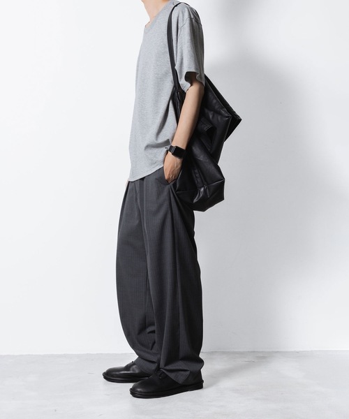 ATTACHMENT(アタッチメント)の「コットン ダブルフェイス オーバーサイズド S/S/ TEE / COTTON DOUBLE FACE OVERSIZED S/S TEE(Tシャツ/カットソー・メンズ・ホワイト/ブラック/グレー/ダークグレー/ライトブラウン・1/3/2)」の21枚目の写真