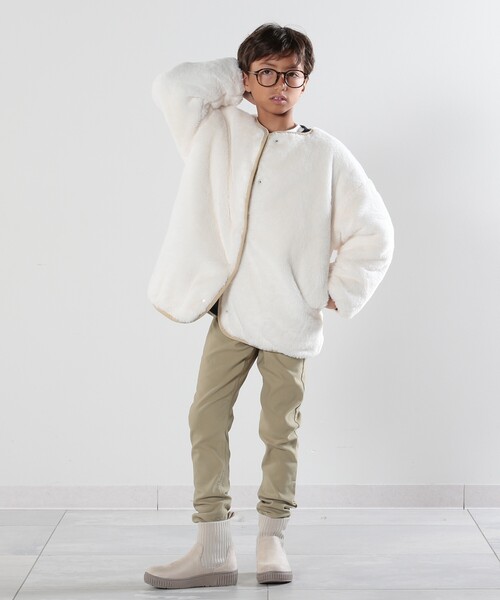 SHOO・LA・RUE（シューラルー）の「◆【リンク/男女兼用】はきぐちニットブーツ（ブーツ・キッズ・アイボリー/ブラック・20/22/21）」の14枚目の写真