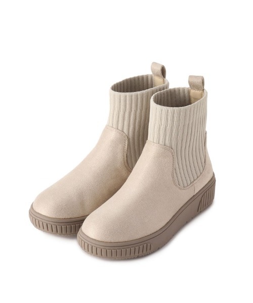 SHOO・LA・RUE（シューラルー）の「◆【リンク/男女兼用】はきぐちニットブーツ（ブーツ・キッズ・アイボリー/ブラック・20/22/21）」の10枚目の写真