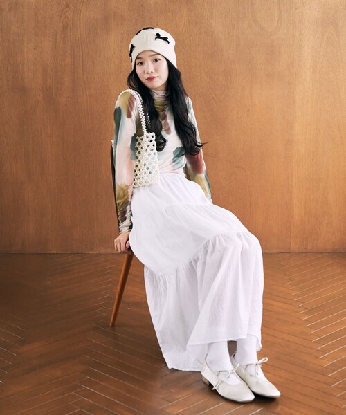 【レアデザイン】美品　イッセイミヤケ　ボトルネックカットソーM　スタンドガラス柄 レアデザイン】美品 イッセイミヤケ ボトルネックカットソーM