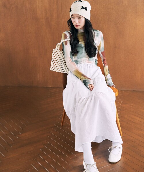 セール】限定展開 水彩アート ニュアンス柄 メッシュ ボトル
