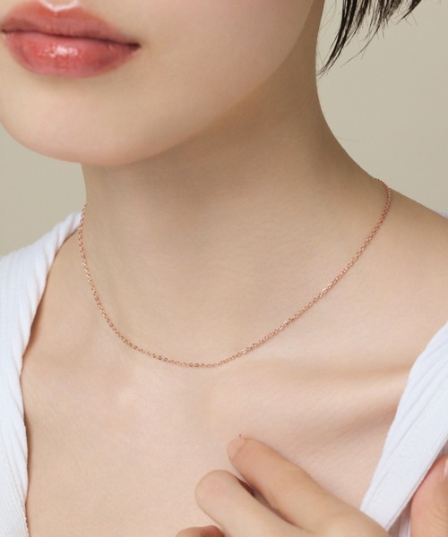 ciite' surgical stainless（シーテサージカルステンレス）の「【 金属アレルギー対応 】 シンプルチェーンネックレス サージカルステンレス（ネックレス・レディース・ゴールド/シルバー/ピンクゴールド・FREE）」の3枚目の写真