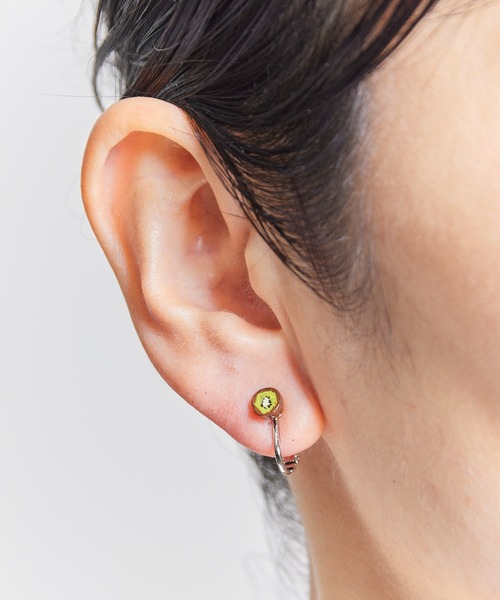 gargle（ガーグル）の「gargle ガーグル：キウイとキーウィ　イヤリング（イヤリング・レディース・ブラウン・FREE）」の4枚目の写真