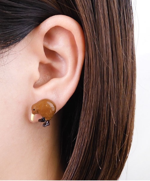 gargle（ガーグル）の「gargle ガーグル：キウイとキーウィ　イヤリング（イヤリング・レディース・ブラウン・FREE）」の3枚目の写真