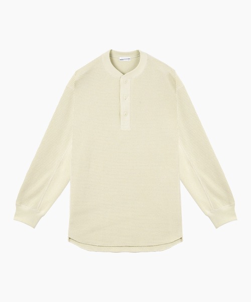 LAD MUSICIAN(ラッドミュージシャン)の「THERMAL HENRY NECK PULLOVER(Tシャツ/カットソー・メンズ・アイボリー/ブラック・44/46/42)」の2枚目の写真