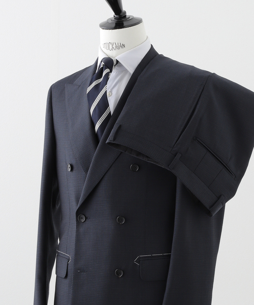 EDIFICE❎DORMEUIL スーツ DORMEUIL】D.OLIVER 3ボタン スーツ チェック（スーツ