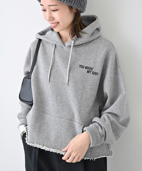 SLOBE IENA（スローブイエナ）の「クロップドフードスウェット（パーカー・レディース・ホワイト/グレー・FREE）」の15枚目の写真