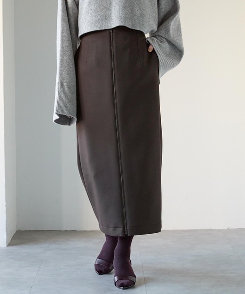 VERMEIL par iena（ヴェルメイユパーイエナ）の「フロントZIPタイトスカート（スカート・レディース・ブラック/ブラウン系その他・FREE）」の14枚目の写真