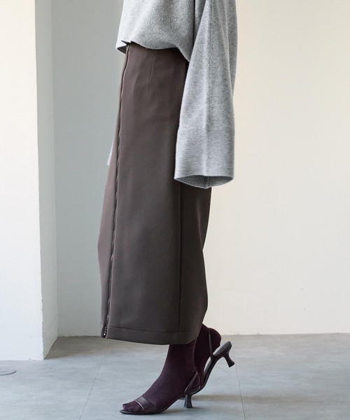 VERMEIL par iena（ヴェルメイユパーイエナ）の「フロントZIPタイトスカート（スカート・レディース・ブラック/ブラウン系その他・FREE）」の15枚目の写真