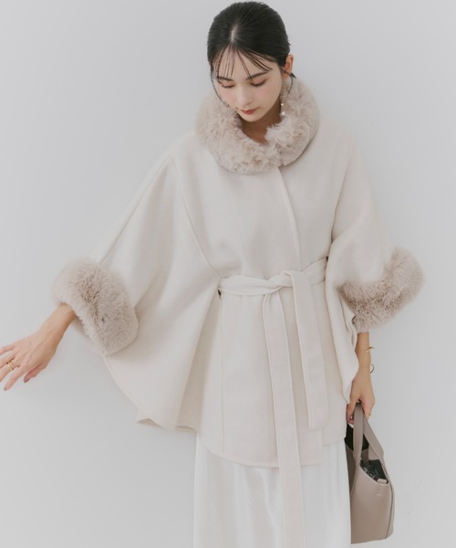 【セール】ショートケープコート（ポンチョ）｜TITTY&CO.（ティティーアンドコー）