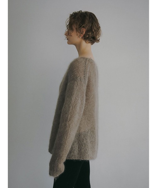 HER.(ハー)の「モヘアメッシュプルオーバー(ニット/セーター・レディース・チャコールグレー/モカ/ライトグレー・フリー)」の5枚目の写真