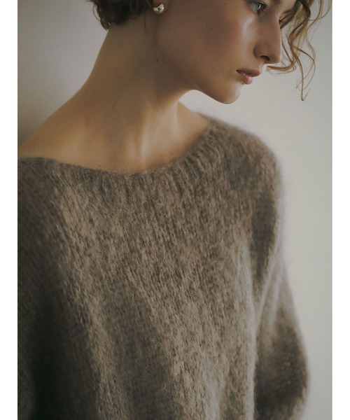 HER.(ハー)の「モヘアメッシュプルオーバー(ニット/セーター・レディース・チャコールグレー/モカ/ライトグレー・フリー)」の6枚目の写真