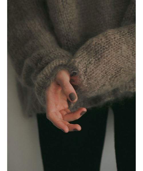 HER.(ハー)の「モヘアメッシュプルオーバー(ニット/セーター・レディース・チャコールグレー/モカ/ライトグレー・フリー)」の7枚目の写真