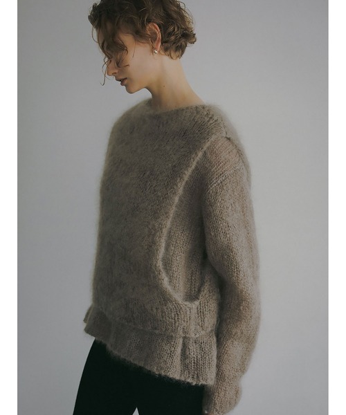 HER.(ハー)の「モヘアメッシュプルオーバー(ニット/セーター・レディース・チャコールグレー/モカ/ライトグレー・フリー)」の8枚目の写真