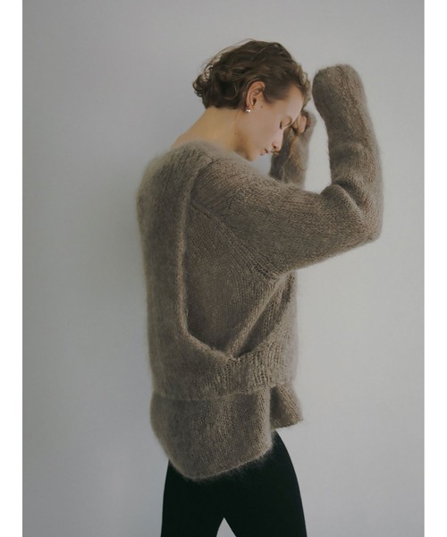 HER.(ハー)の「モヘアメッシュプルオーバー(ニット/セーター・レディース・チャコールグレー/モカ/ライトグレー・フリー)」の9枚目の写真