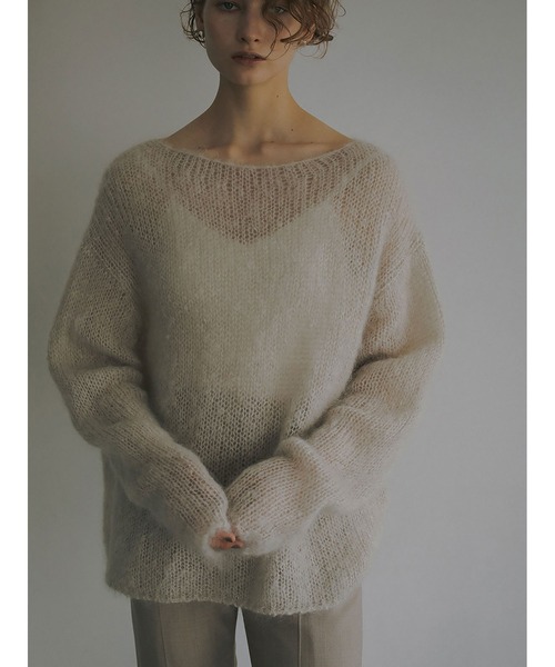 HER.(ハー)の「モヘアメッシュプルオーバー(ニット/セーター・レディース・チャコールグレー/モカ/ライトグレー・フリー)」の13枚目の写真