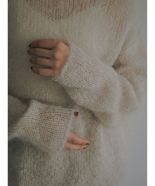 HER.(ハー)の「モヘアメッシュプルオーバー(ニット/セーター・レディース・チャコールグレー/モカ/ライトグレー・フリー)」の15枚目の写真