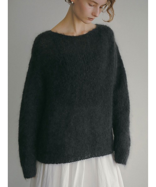 HER.(ハー)の「モヘアメッシュプルオーバー(ニット/セーター・レディース・チャコールグレー/モカ/ライトグレー・フリー)」の16枚目の写真