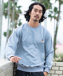 『GERRY/ジェリー』カットスウェード刺繍C/N長袖 トレーナー