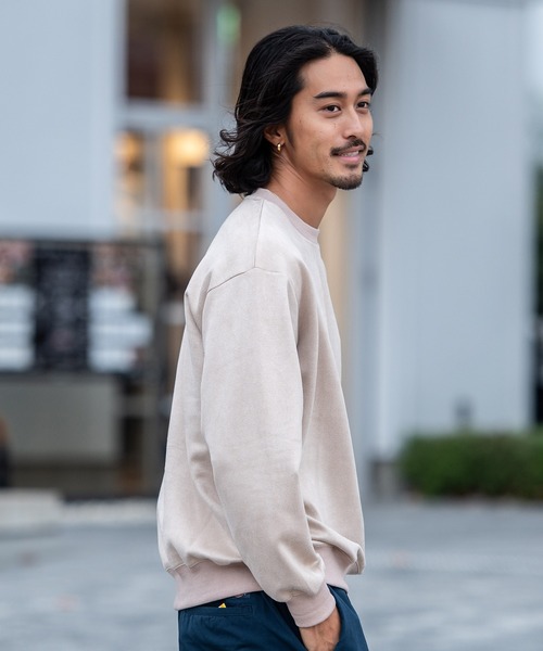 GERRY（ジェリー）の「『GERRY/ジェリー』カットスウェード刺繍C/N長袖 トレーナー（スウェット・レディース・ベージュ/ブルー/チャコールグレー・L/M）」の11枚目の写真