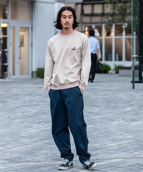 GERRY（ジェリー）の「『GERRY/ジェリー』カットスウェード刺繍C/N長袖 トレーナー（スウェット・レディース・ベージュ/ブルー/チャコールグレー・L/M）」の13枚目の写真