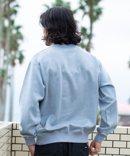 GERRY/ジェリー』カットスウェード刺繍C/N長袖 トレーナー（スウェット