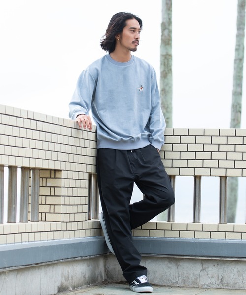 GERRY（ジェリー）の「『GERRY/ジェリー』カットスウェード刺繍C/N長袖 トレーナー（スウェット・レディース・ベージュ/ブルー/チャコールグレー・L/M）」の20枚目の写真