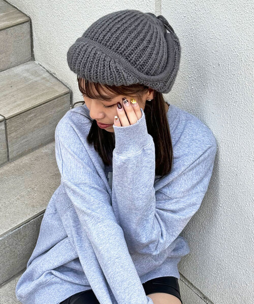 CIAOPANIC(チャオパニック)の「フライトボンバーニットキャップ(キャップ・レディース・レッド/アイボリー/グレー・ONE SIZE)」の17枚目の写真