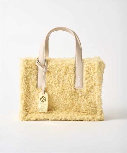 & chouette(アンドシュエット)の「ボア トートバッグ(ハンドバッグ・レディース・グレイッシュベージュ/ピンク/イエロー/ラベンダー・FREE)」の4枚目の写真