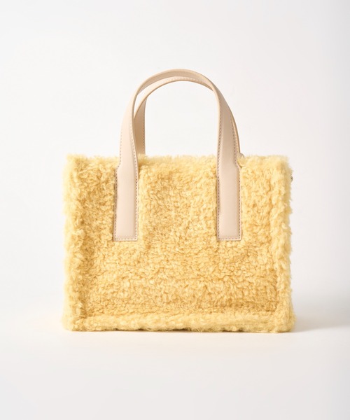 & chouette(アンドシュエット)の「ボア トートバッグ(ハンドバッグ・レディース・グレイッシュベージュ/ピンク/イエロー/ラベンダー・FREE)」の21枚目の写真