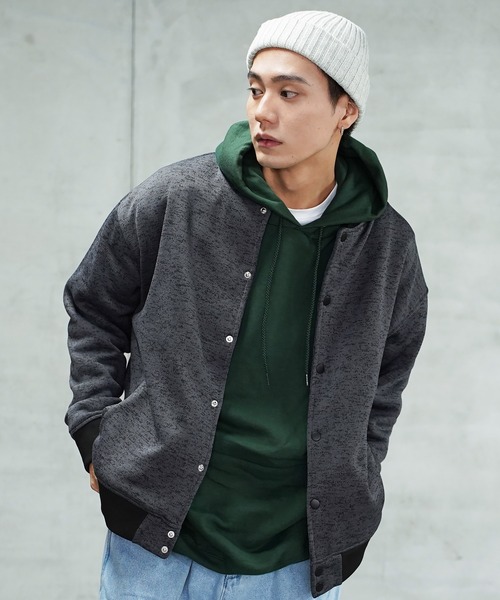 セール】ニットソー起毛ビックスタジャン（ブルゾン）｜ (Never