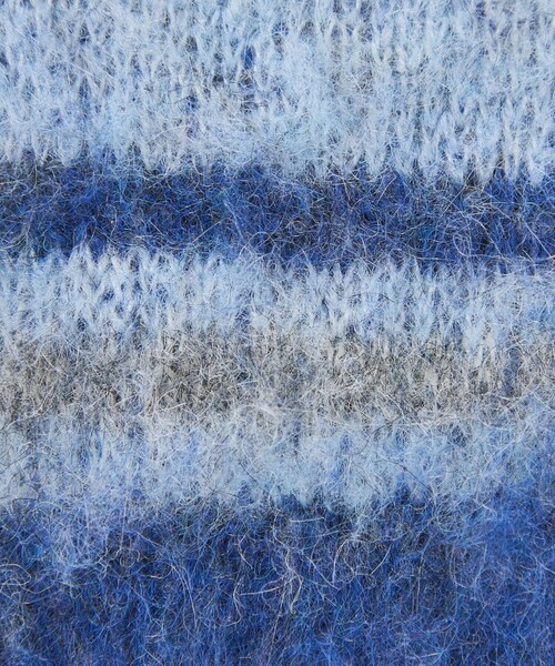 CITEN(シテン)の「<CITEN>シャギーニット ボーダー(ニット/セーター・メンズ・ライトブルー/ブラック・L/M)」の16枚目の写真