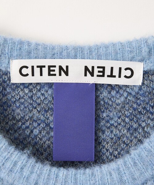 CITEN(シテン)の「<CITEN>シャギーニット ボーダー(ニット/セーター・メンズ・ライトブルー/ブラック・L/M)」の17枚目の写真
