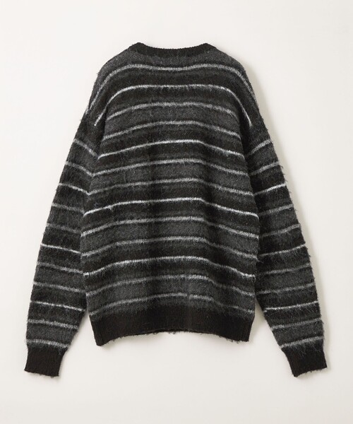 CITEN(シテン)の「<CITEN>シャギーニット ボーダー(ニット/セーター・メンズ・ライトブルー/ブラック・L/M)」の19枚目の写真