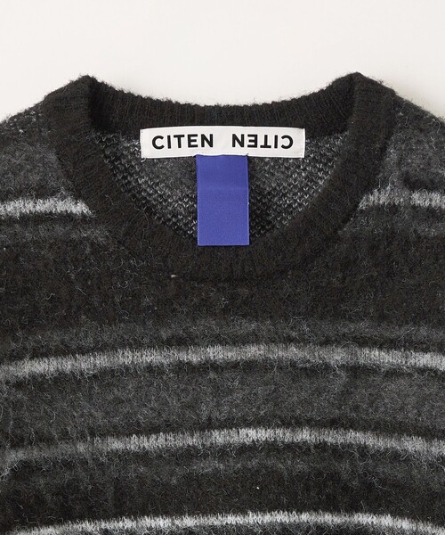CITEN(シテン)の「<CITEN>シャギーニット ボーダー(ニット/セーター・メンズ・ライトブルー/ブラック・L/M)」の20枚目の写真