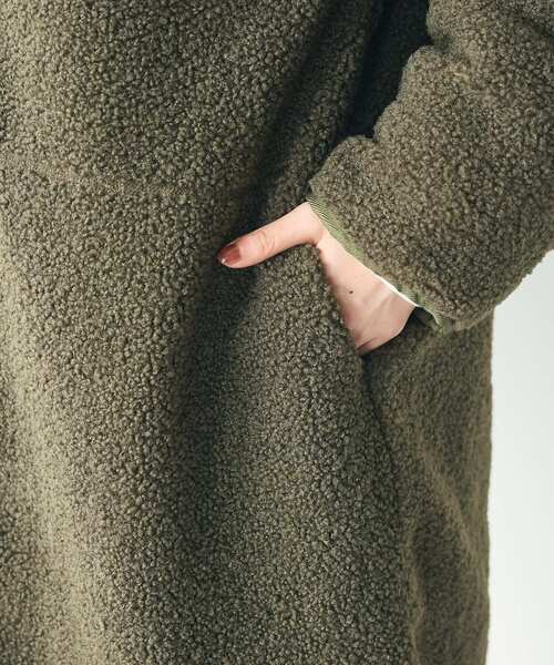 CRAFT STANDARD BOUTIQUE（クラフトスタンダードブティック）の「【リバーシブル】キルティングボアコート（その他アウター・レディース・ダークカーキ/ブラック・M/L/XL）」の8枚目の写真