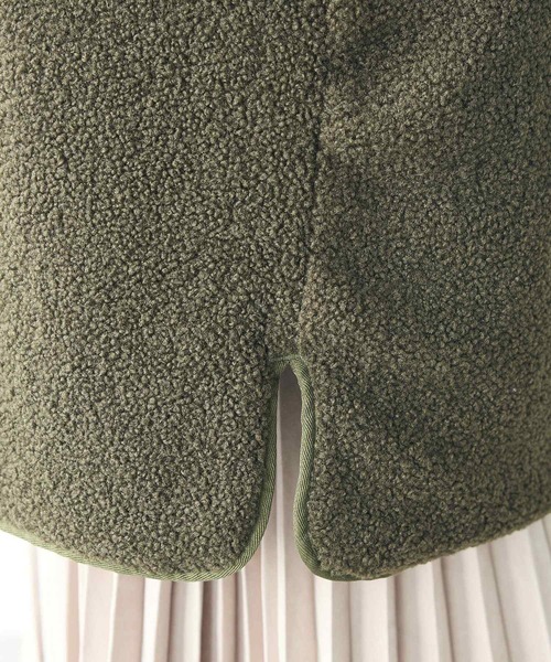 CRAFT STANDARD BOUTIQUE（クラフトスタンダードブティック）の「【リバーシブル】キルティングボアコート（その他アウター・レディース・ダークカーキ/ブラック・M/L/XL）」の9枚目の写真