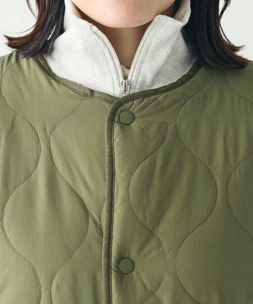 CRAFT STANDARD BOUTIQUE（クラフトスタンダードブティック）の「【リバーシブル】キルティングボアコート（その他アウター・レディース・ダークカーキ/ブラック・M/L/XL）」の14枚目の写真