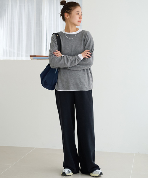 JOURNAL STANDARD relume（ジャーナルスタンダード　レリューム）の「《WEB限定追加4/2枚セット》3WAYレイヤードニットプルオーバー（ニット/セーター・レディース・グレー/カーキ/オレンジ・FREE）」の5枚目の写真