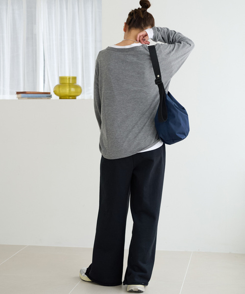 JOURNAL STANDARD relume（ジャーナルスタンダード　レリューム）の「《WEB限定追加4/2枚セット》3WAYレイヤードニットプルオーバー（ニット/セーター・レディース・グレー/カーキ/オレンジ・FREE）」の9枚目の写真