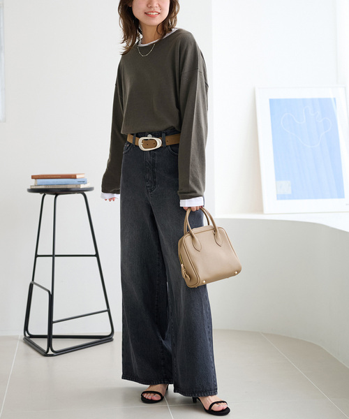 JOURNAL STANDARD relume（ジャーナルスタンダード　レリューム）の「《WEB限定追加4/2枚セット》3WAYレイヤードニットプルオーバー（ニット/セーター・レディース・グレー/カーキ/オレンジ・FREE）」の17枚目の写真