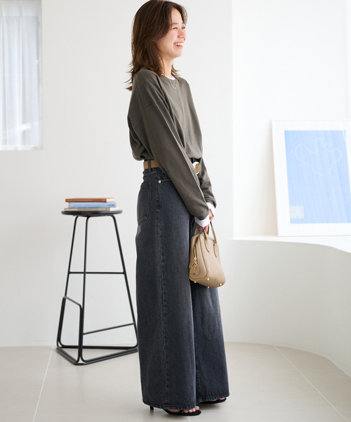 JOURNAL STANDARD relume（ジャーナルスタンダード　レリューム）の「《WEB限定追加4/2枚セット》3WAYレイヤードニットプルオーバー（ニット/セーター・レディース・グレー/カーキ/オレンジ・FREE）」の21枚目の写真