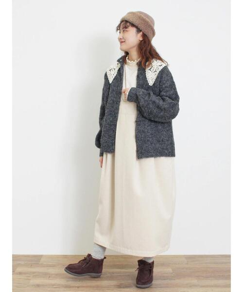 Samansa Mos2（サマンサ モスモス）の「中ボアモカシンブーツ（ブーツ・レディース・ベージュ/ブラウン・M/L/XL/S）」の7枚目の写真