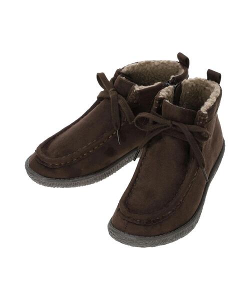 Samansa Mos2（サマンサ モスモス）の「中ボアモカシンブーツ（ブーツ・レディース・ベージュ/ブラウン・M/L/XL/S）」の8枚目の写真