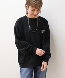 刺繍ロゴラグランスウェット
