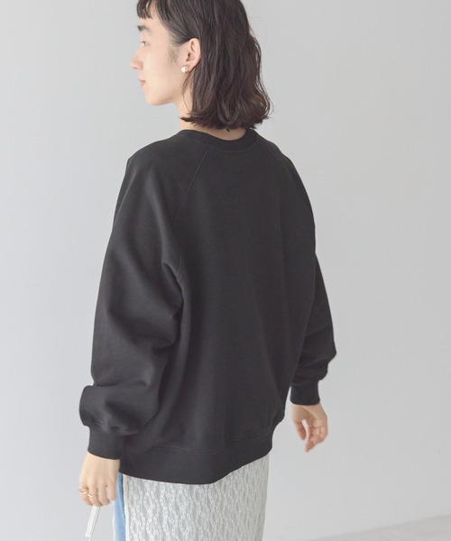 AMERICAN HOLIC(アメリカンホリック)の「刺繍ロゴラグランスウェット(スウェット・レディース・ブラック/オフホワイト・L/M)」の8枚目の写真